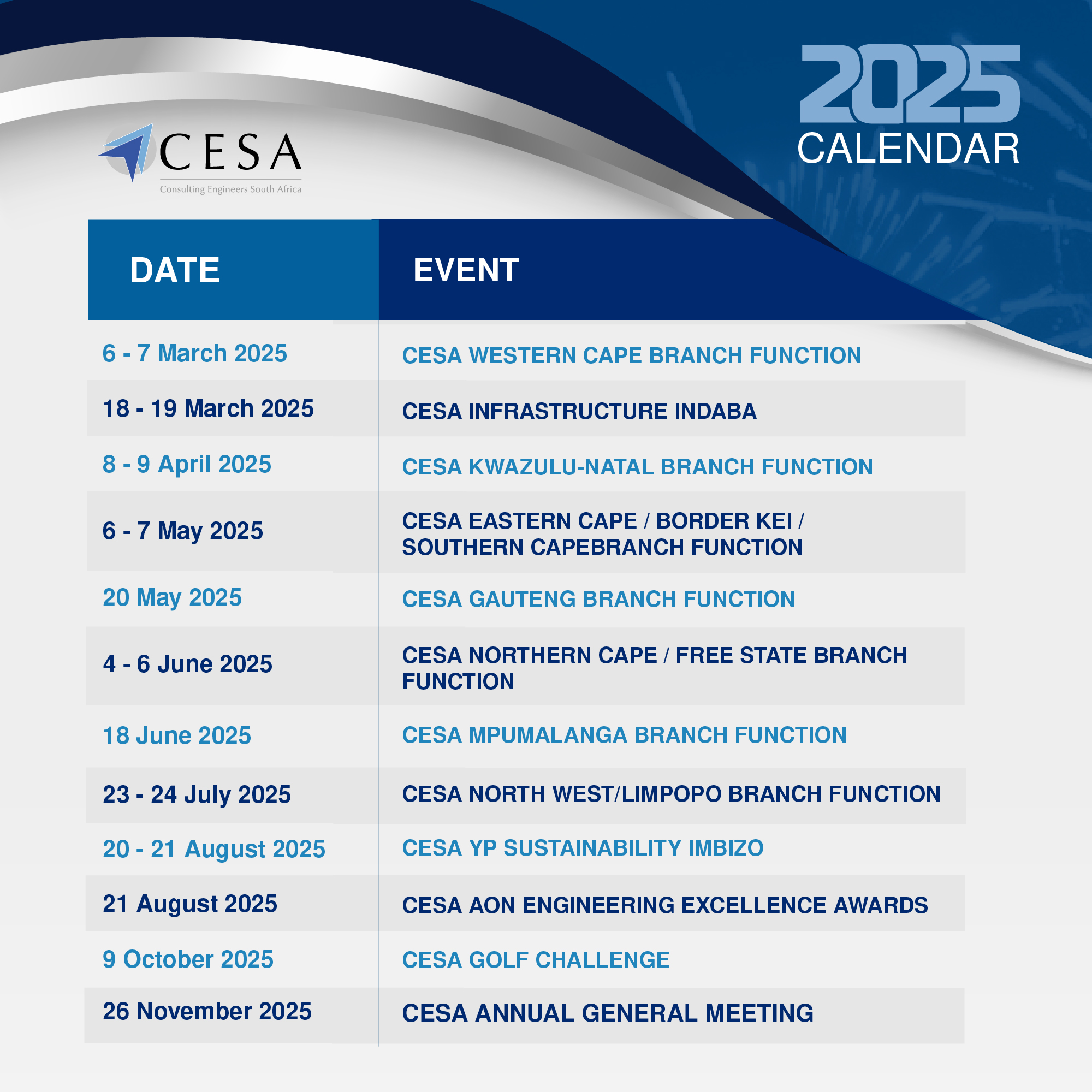Maximise your company’s impact in 2025 through our events – CESA ...